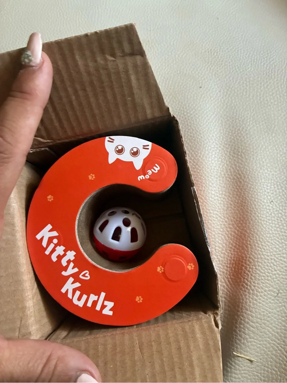 Orange Interactive Cat Toy Box